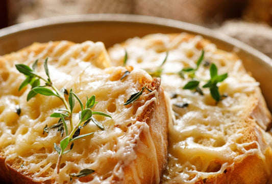 Caramelized Onion & Gruyere Crostini